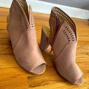 Francesca Beige Wedge, Open Toe